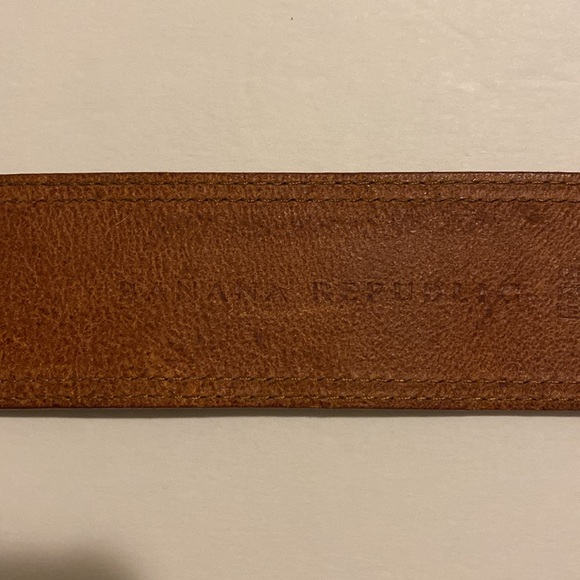 Vintage Brown Leather Belt Large Square Buckle Banana Republic - Picture 11 of 11